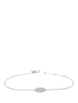 John Lewis DPT Antwerp Diamond Marquise Chain Bracelet, White Plated- Buy online at McGrocer