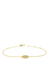 John Lewis DPT Antwerp Diamond Marquise Chain Bracelet, Yellow Gold Plated- Buy online at McGrocer