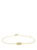 DPT Antwerp diamond marquise chain bracelet gold plated 11 diamonds (British brand)
