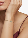 DPT Antwerp diamond marquise chain bracelet gold plated 11 diamonds (British brand)