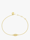 DPT Antwerp diamond marquise chain bracelet gold plated 11 diamonds (British brand)