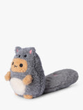 Noodoll Grey Squirrel Ricespud soft toy, UK version