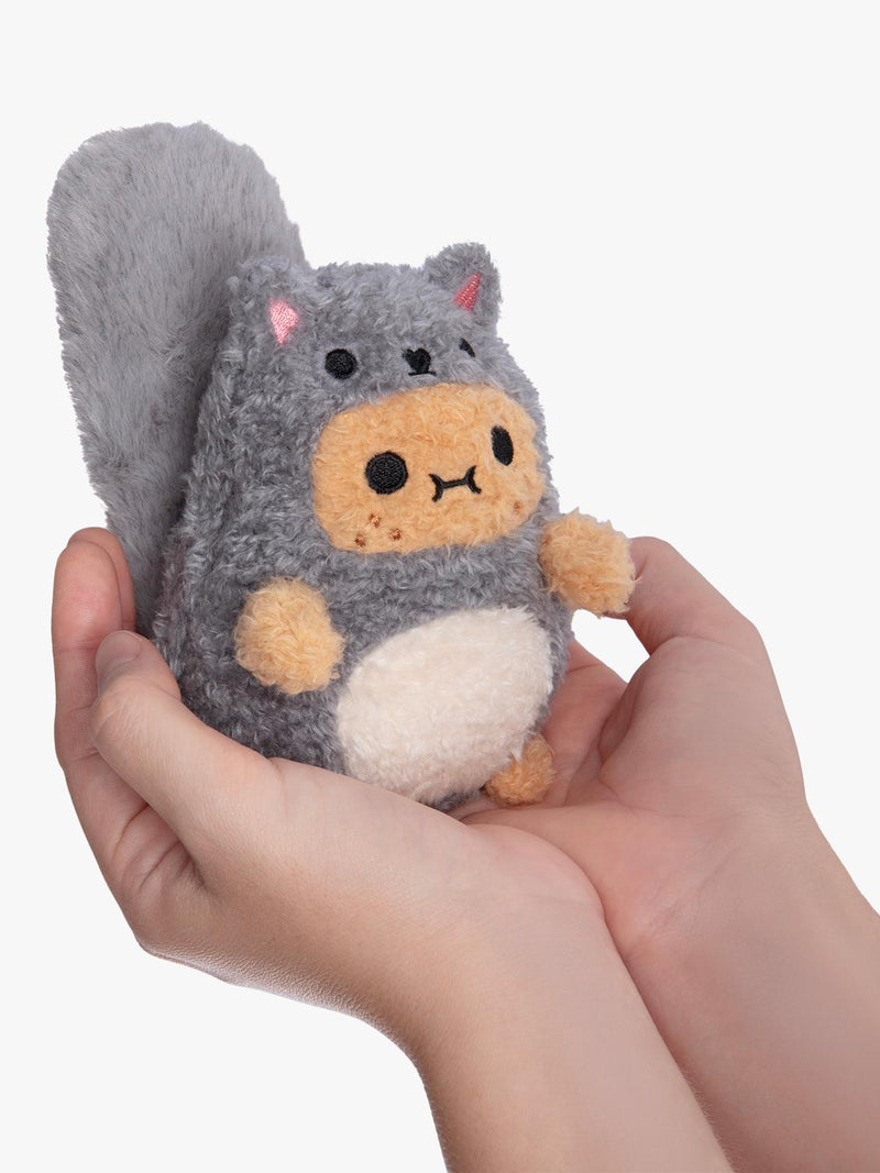 Noodoll Grey Squirrel Ricespud soft toy, UK version