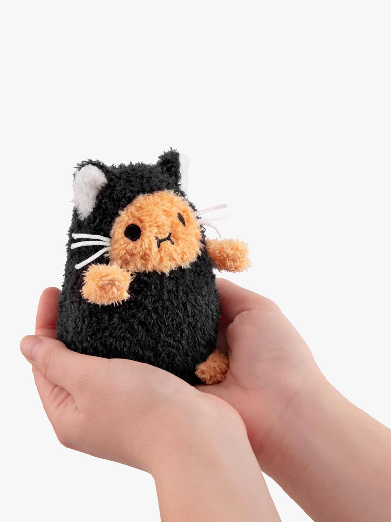 Noodoll Ricemonster Kitty black soft toy, imported from the UK