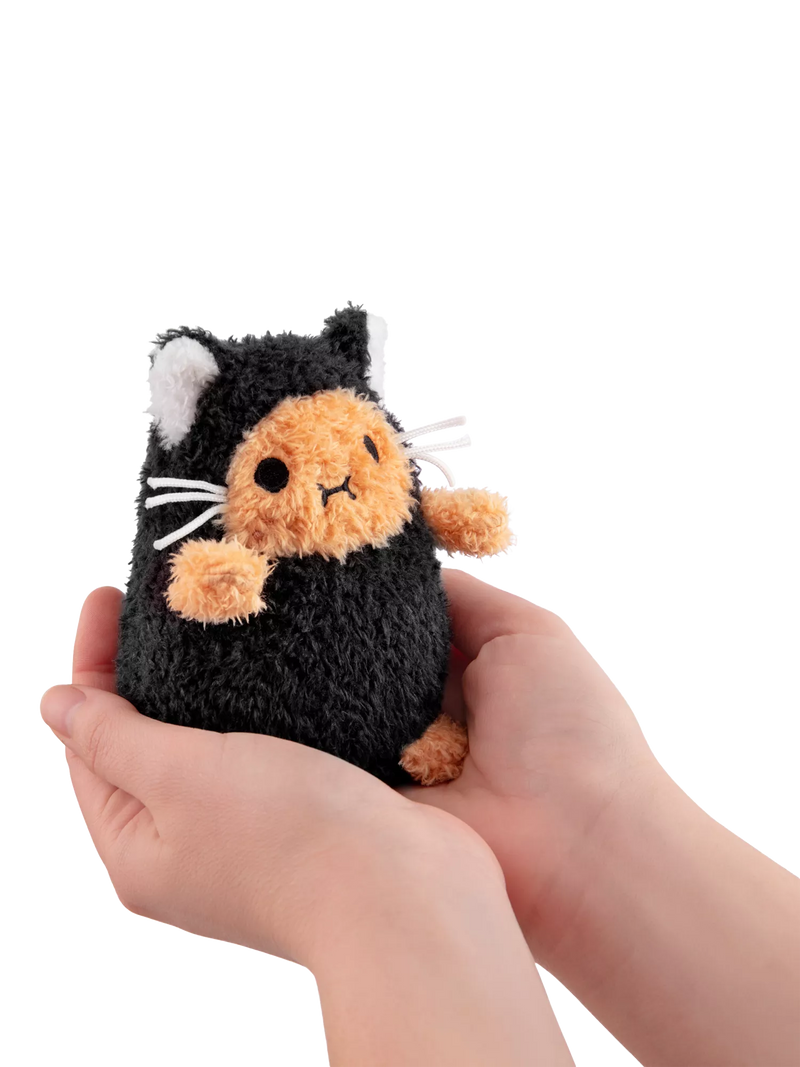 Noodoll Ricemonster Kitty black soft toy, imported from the UK