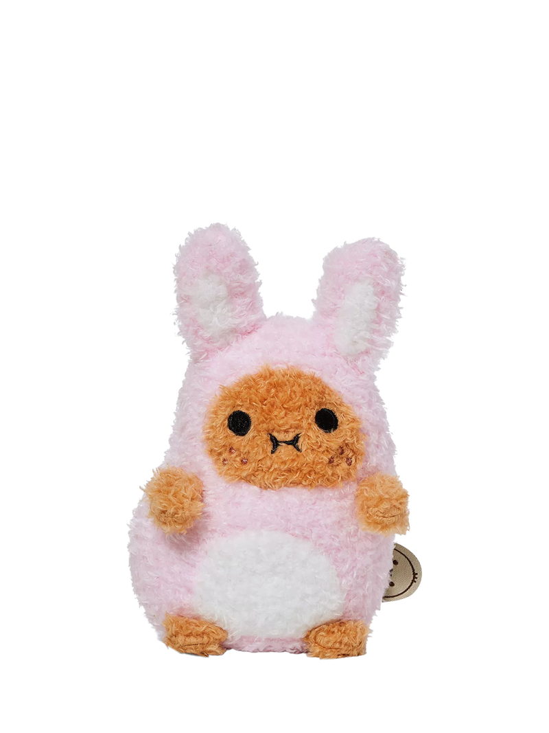 Noodoll Ricespud pink rabbit plush toy (British brand)