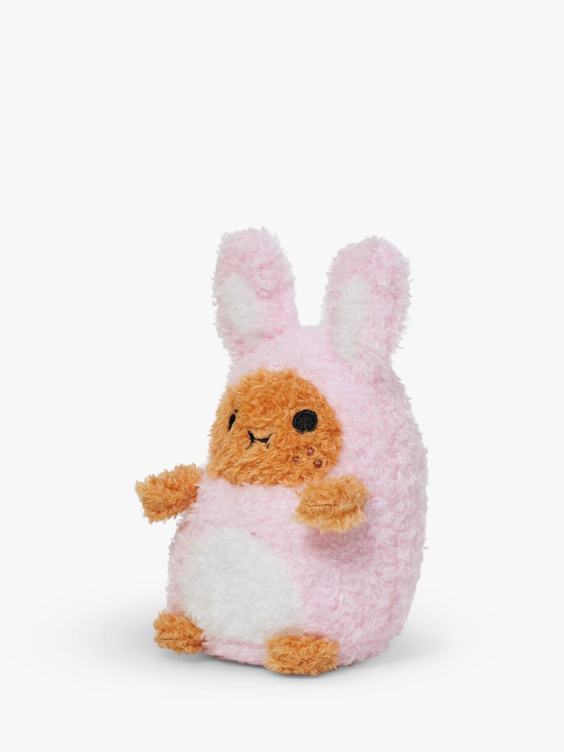 Noodoll Ricespud pink rabbit plush toy (British brand)