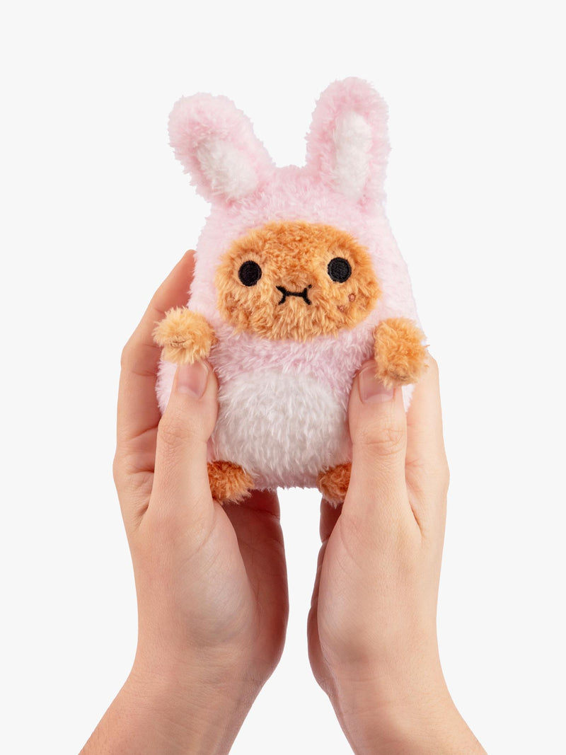 Noodoll Ricespud pink rabbit plush toy (British brand)