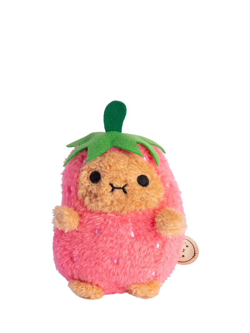 Noodoll Ricespud strawberry soft toy mini (British brand)