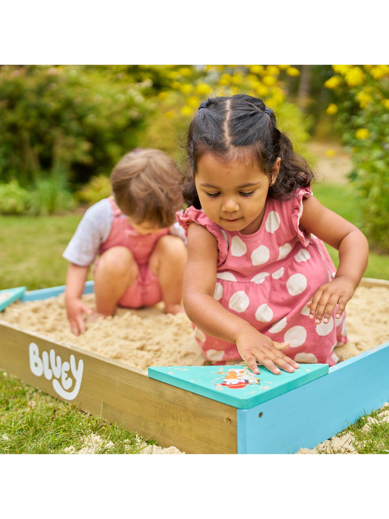 TP Toys Bluey wooden sandpit 90cm, imported from the UK