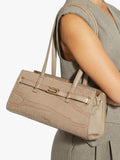 Dune London Depend leather shoulder bag mid grey, UK version