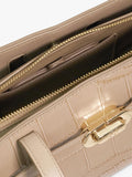 Dune London Depend leather shoulder bag mid grey, UK version