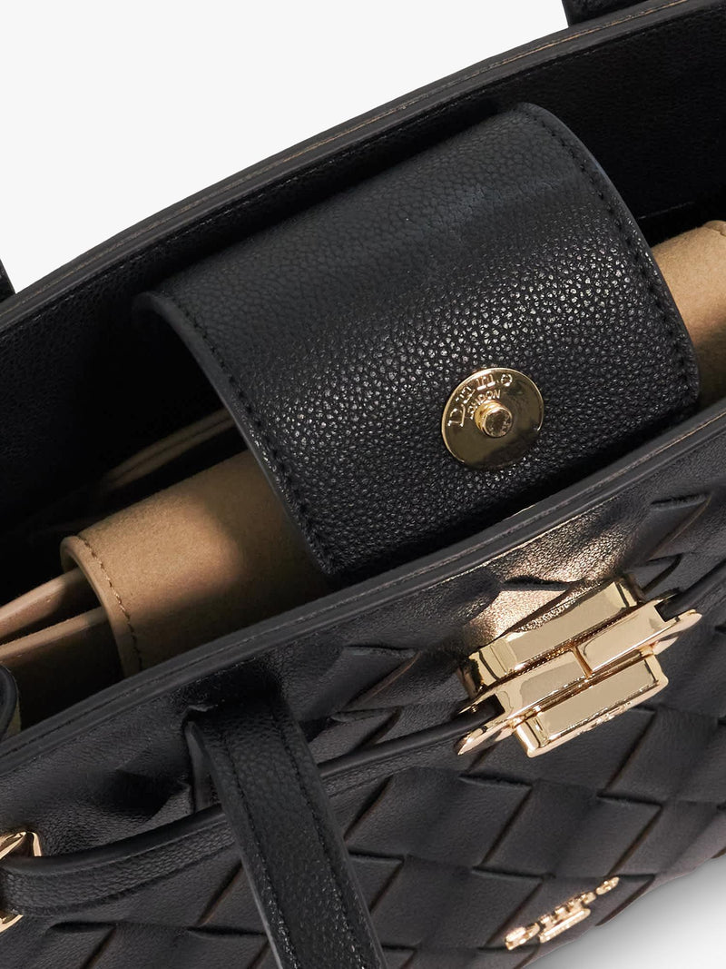 Dune London black leather handbag (British brand)