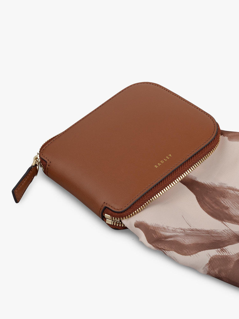 Radley floral foldaway tote bag in cognac - British product