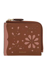 John Lewis Radley Chilworth Street Leather Floral Cut Out Purse Carnation Cognac- Buy online at McGrocer