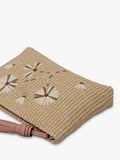 Radley leather and raffia pouch natural multi, imported from the UK