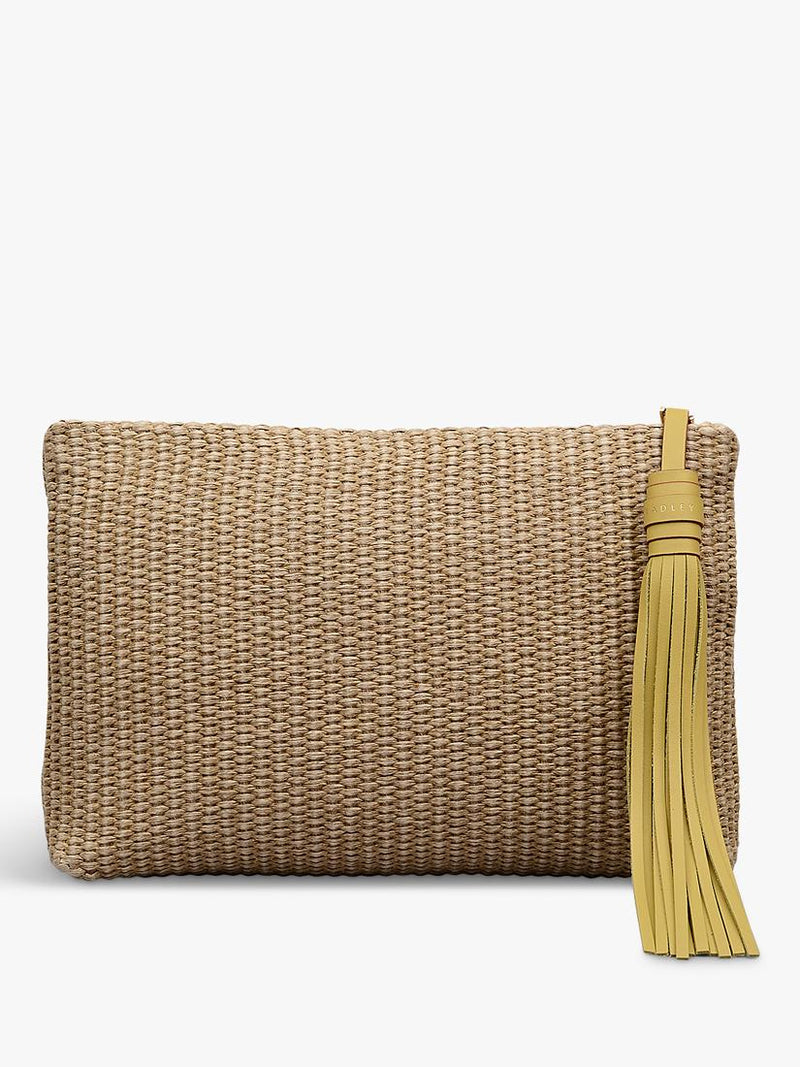 Radley Spring Blooms raffia pouch - British product