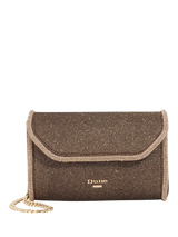 John Lewis Dune London Bellini Metallic Fabric Diamanté Trim Box Clutch Bag, Bronze- Buy online at McGrocer