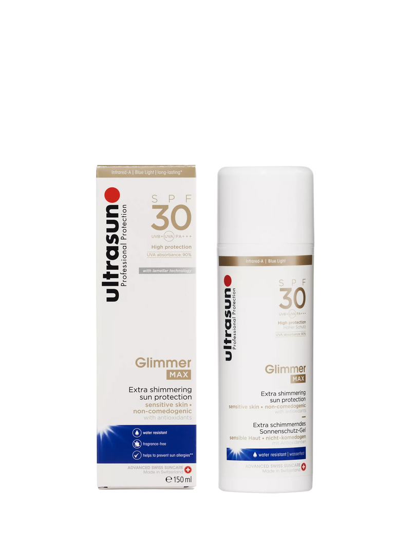 Ultrasun Glimmer MAX SPF30 sun cream 150ml, UK version