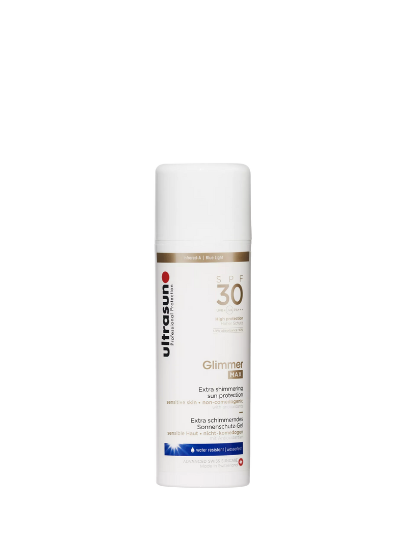 Ultrasun Glimmer MAX SPF30 sun cream 150ml, UK version