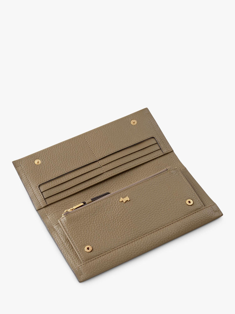 Radley Oak Street fold over purse in acorn leather - British product