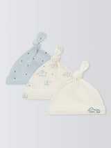 John Lewis John Lewis Baby Elephant Bobble Hats, Pack of 3, Green Multi- Buy online at McGrocer