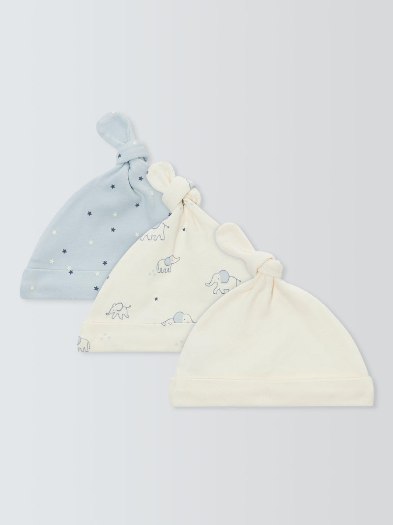 John Lewis baby elephant hats pack of 3 green (British brand)