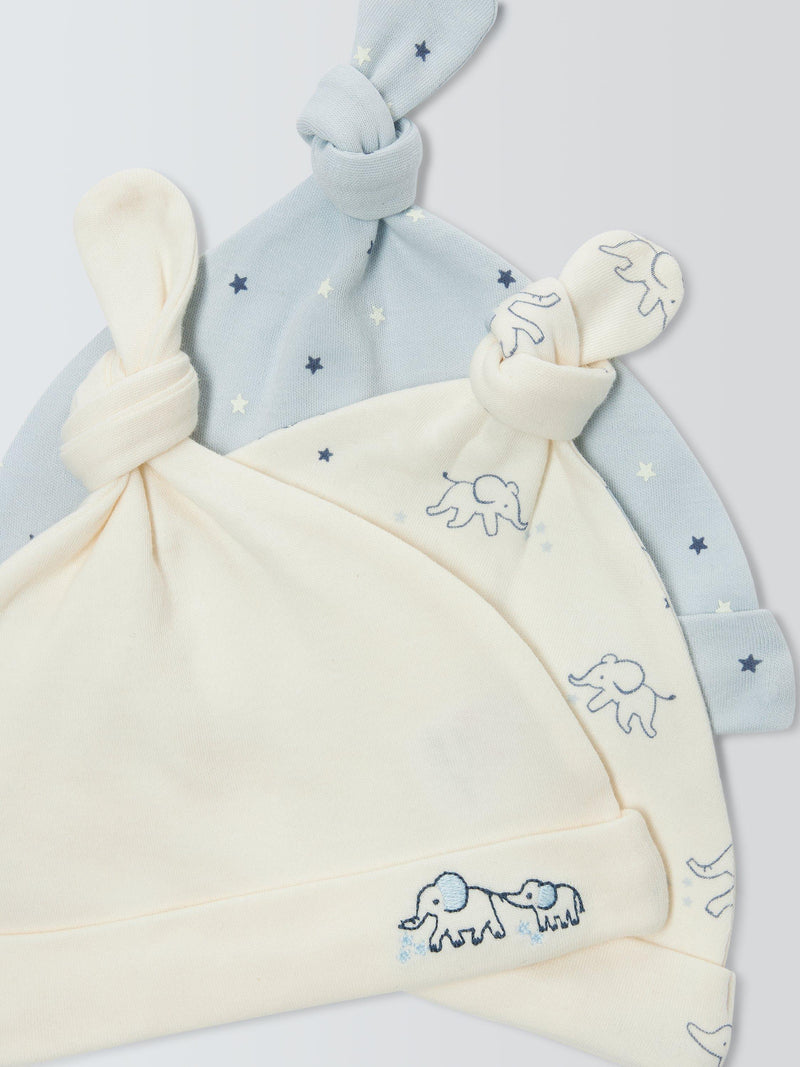 John Lewis baby elephant hats pack of 3 green (British brand)