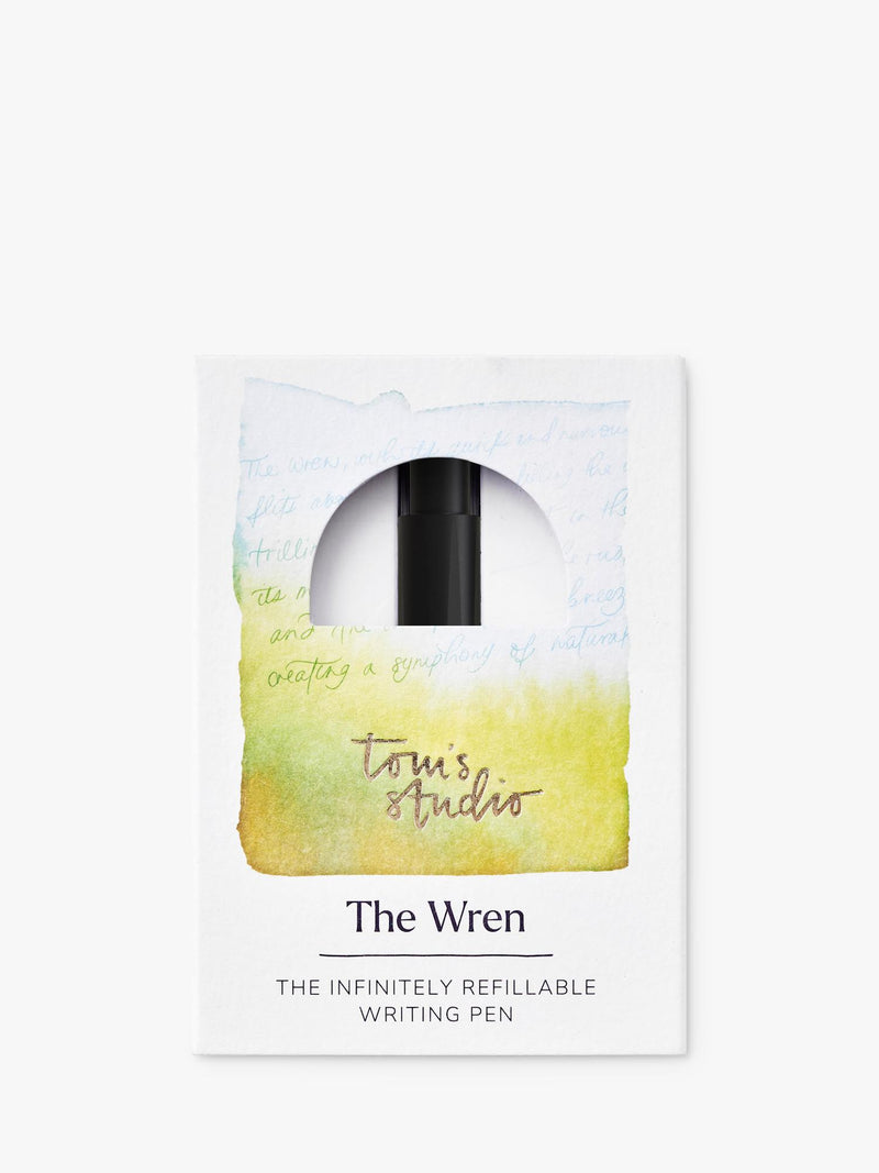 Tom's Studio Wren refillable writing pen matte black, imported from the UK