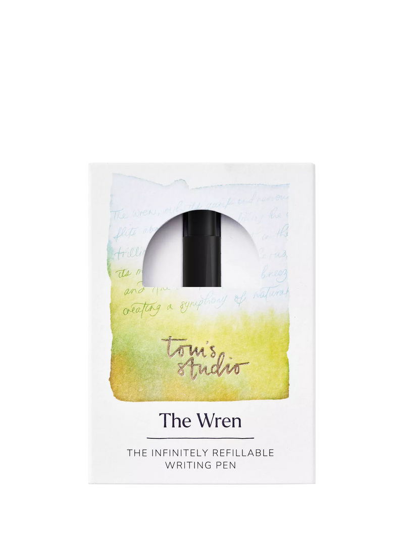 Tom's Studio Wren refillable writing pen matte black, imported from the UK