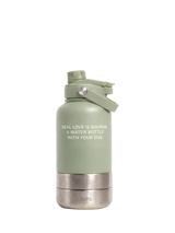 John Lewis By Teddy Bowl Bottle 3-in-1 Dog Travel Water Bottle Green Mid 900ml- Buy online at McGrocer
