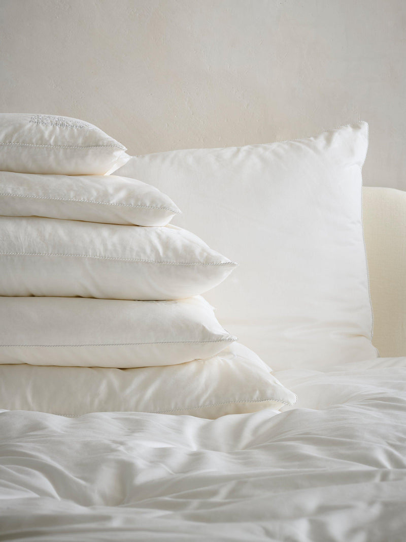Gingerlily silk standard pillow white, imported from the UK