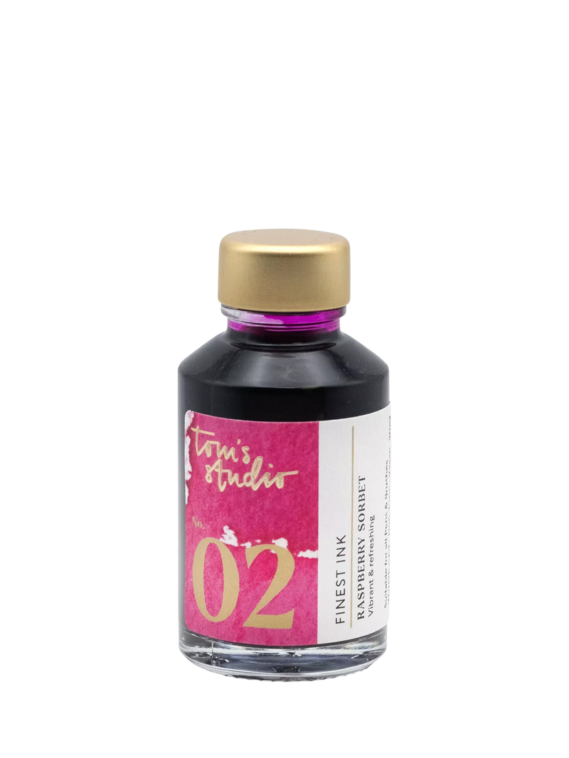 Tom's Studio fountain pen ink Raspberry Sobert 50ml (British brand)
