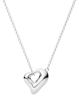 John Lewis Sif Jakobs Jewellery Curved Heart Necklace 45cm- Buy online at McGrocer
