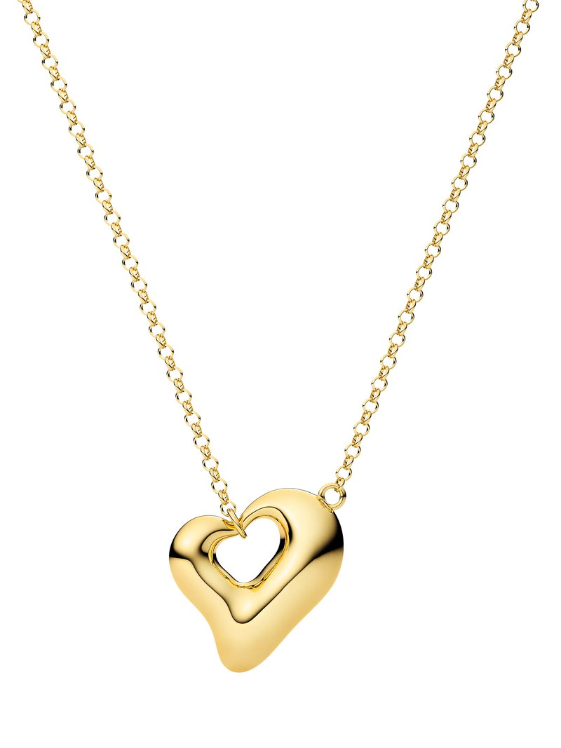 Sif Jakobs Jewellery Curved Heart Necklace 45cm