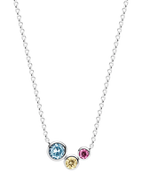 John Lewis Sif Jakobs Jewellery Sardinien Tre Cubic Zirconia Pendant Necklace, Silver, 45cm- Buy online at McGrocer