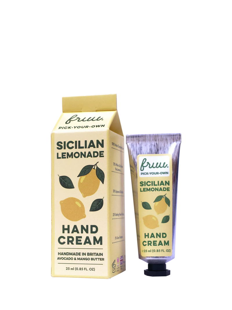 FRUU Sicilian lemon hand cream 25ml, imported from the UK