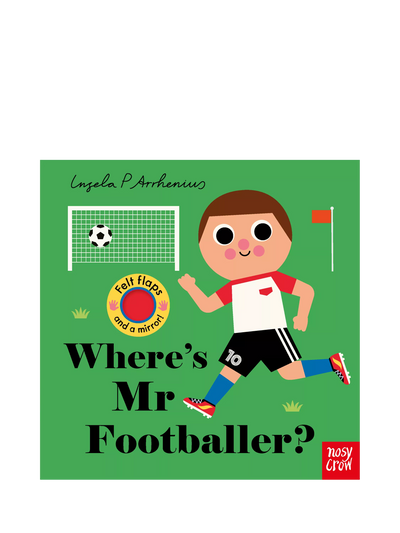 John Lewis Nosy Crow Ingela P. Arrhenius Where's Mr Footballer Felt Flap Board Book- Buy online at McGrocer
