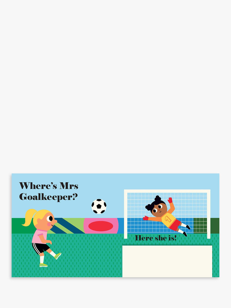 Nosy Crow Where's Mr Footballer? board book, UK version