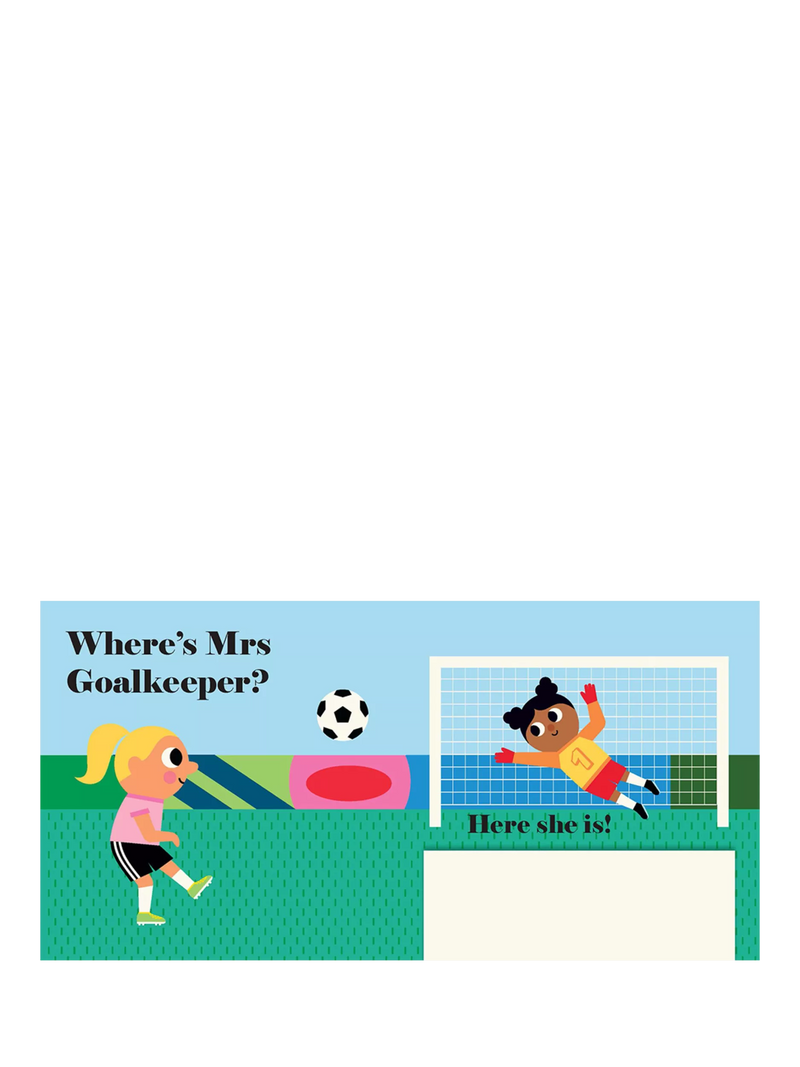 Nosy Crow Where's Mr Footballer? board book, UK version