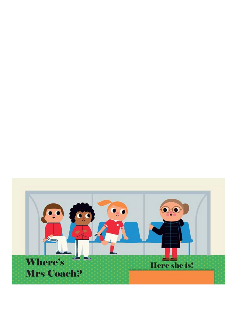 Nosy Crow Where's Mr Footballer? board book, UK version