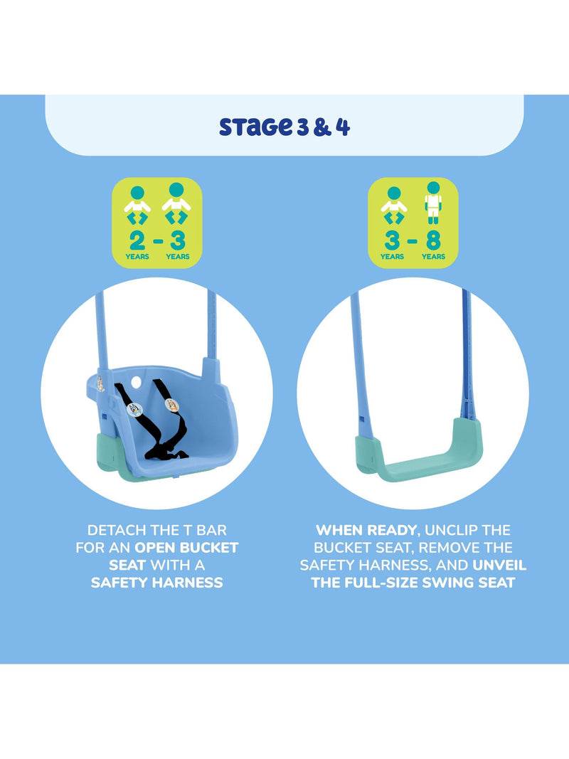 TP Toys Bluey Quadpod growable swing seat - British product