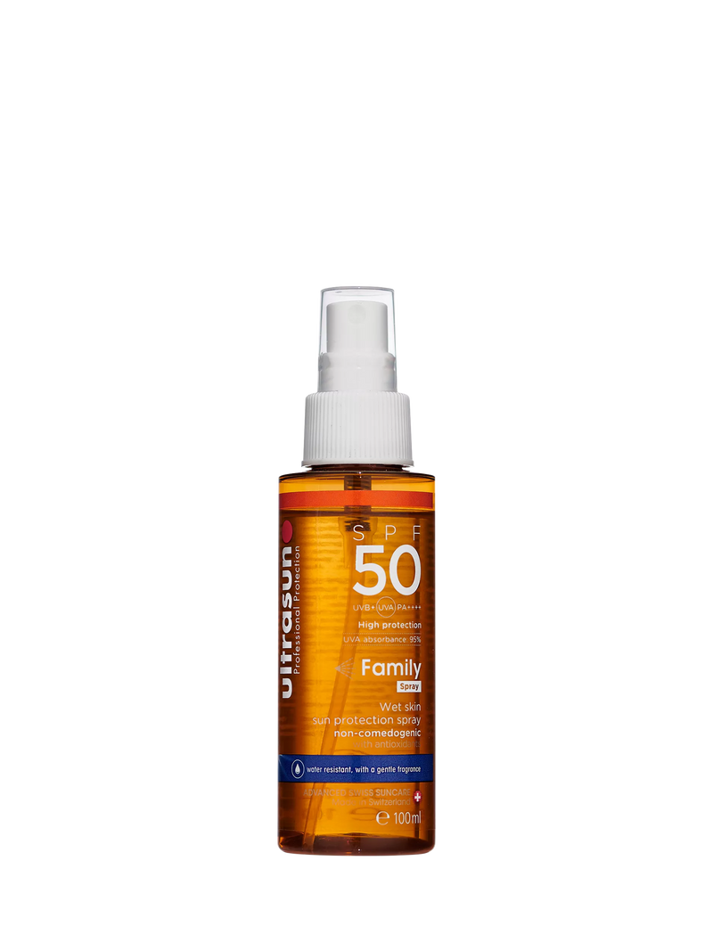 Ultrasun Family Wet Skin Spray SPF 50 sunscreen 100ml (British brand)