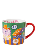Eleanor Bowmer fine bone china mug dog club design 300ml (British brand)