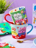 Eleanor Bowmer fine bone china mug dog club design 300ml (British brand)