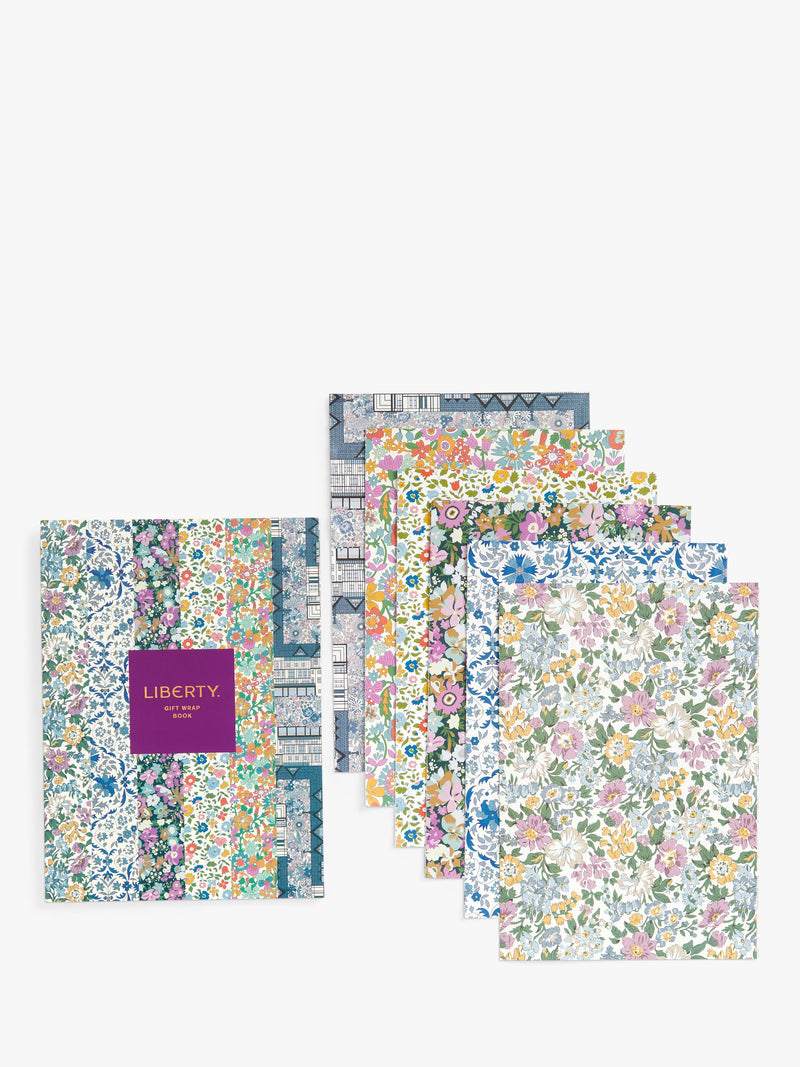 Liberty London gift wrap book multi with 12 sheets, UK version