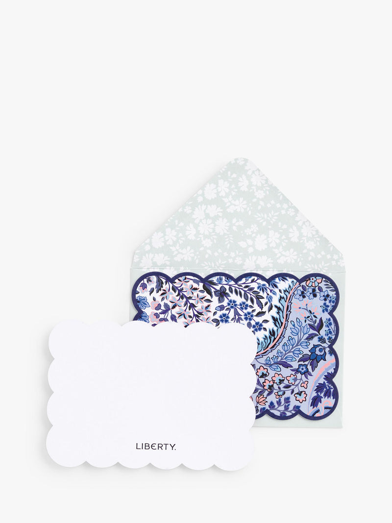 Liberty London scalloped note cards set of 8 - British product