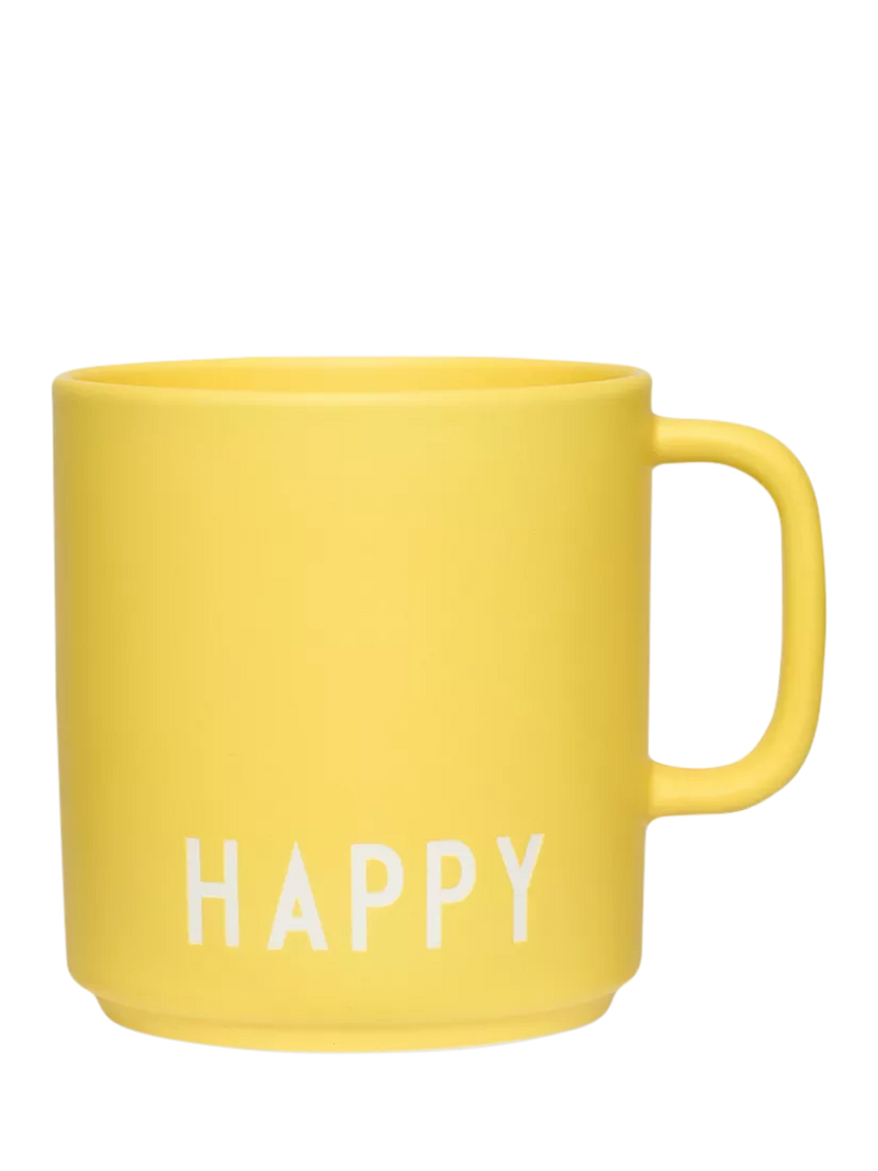 Design Letters yellow mug 250ml fine bone china (British brand)