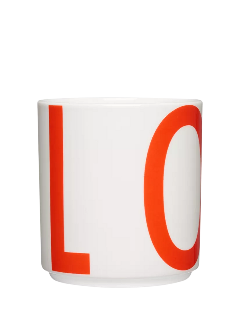 Design Letters vintage love cup 250ml white red, UK version