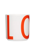 Design Letters vintage love cup 250ml white red, UK version
